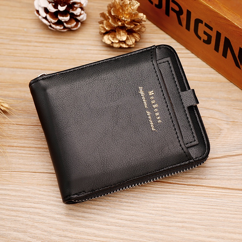 DOMPET LIPAT PRIA KULIT IMPORT HITAM CALOSO WA324B5 PENDEK SLOT KARTU KECIL COWOK MURAH PREMIUM ASLI