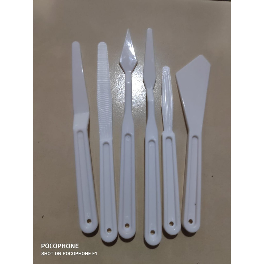 

art kreation Pisau palette plastic 6pcs