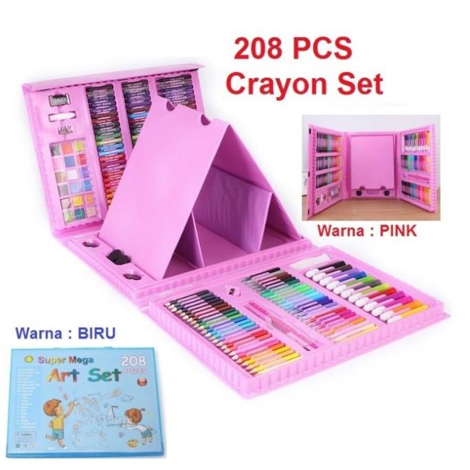 

Crayon Anak Set isi 208 Pcs Alat Lukis Anak Set Cat Air Pensil Warna