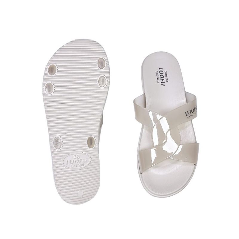 SANDAL WANITA JELLY SELOP IMPORT LUOFU ORIGINAL SENDAL NYAMAN EMPUK