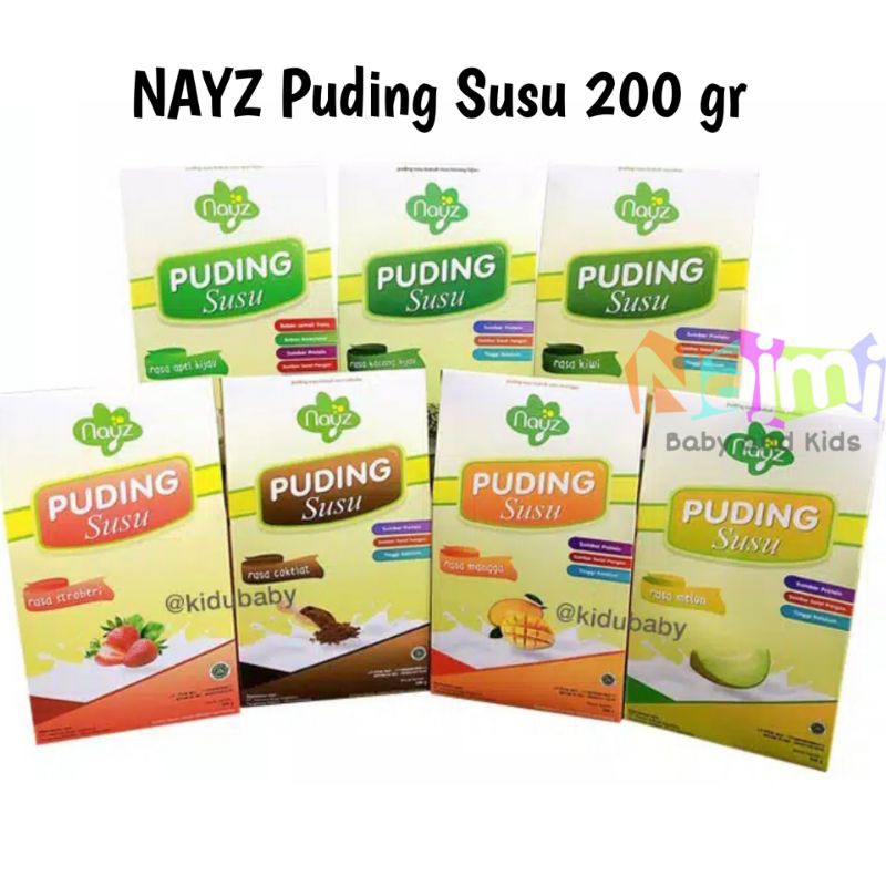 Puding Susu Nayz Nay'z Nays Nay's Rasa Coklat Strawberry Mangga Melon kacang hijau kiwi apel