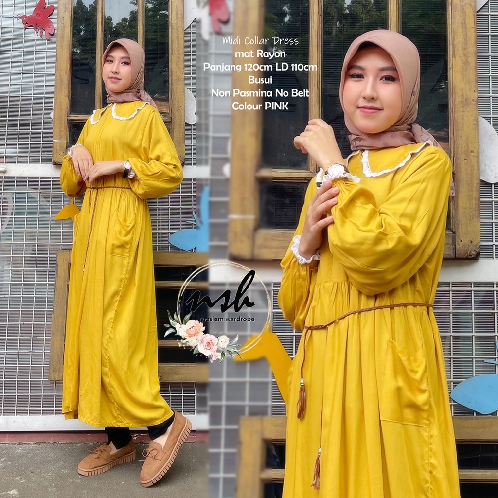 nsh Midi Dress Dewasa // Long Tunik Aneka Model