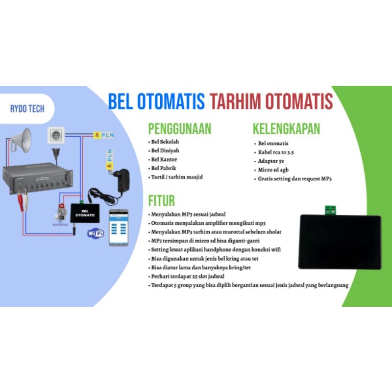 Paket Bel otomatis Tarhim otomatis