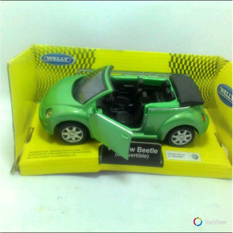 Miniatur mobil vw bettle convertible welly
