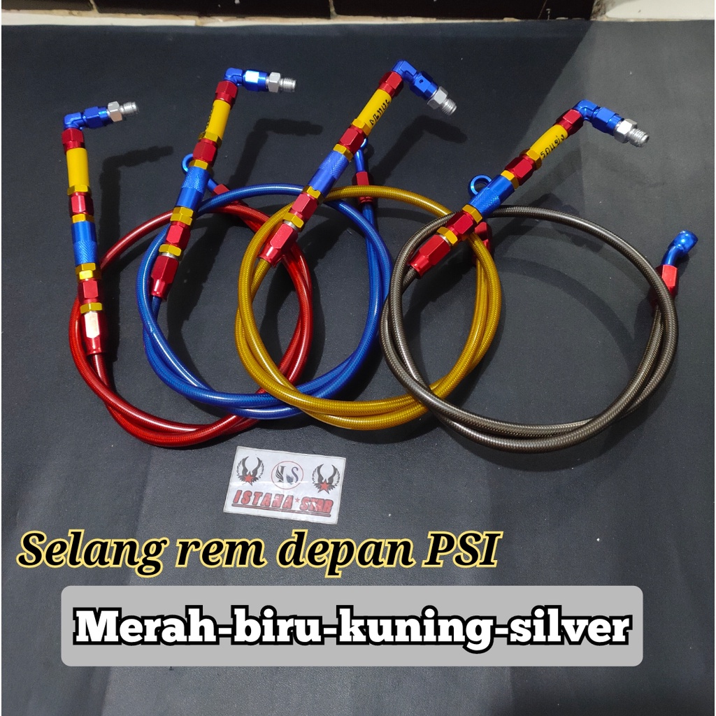 Selang rem depan PSI Serat CRG 95cm - Selang Rem Variasi Serat PSi Silver 95cm