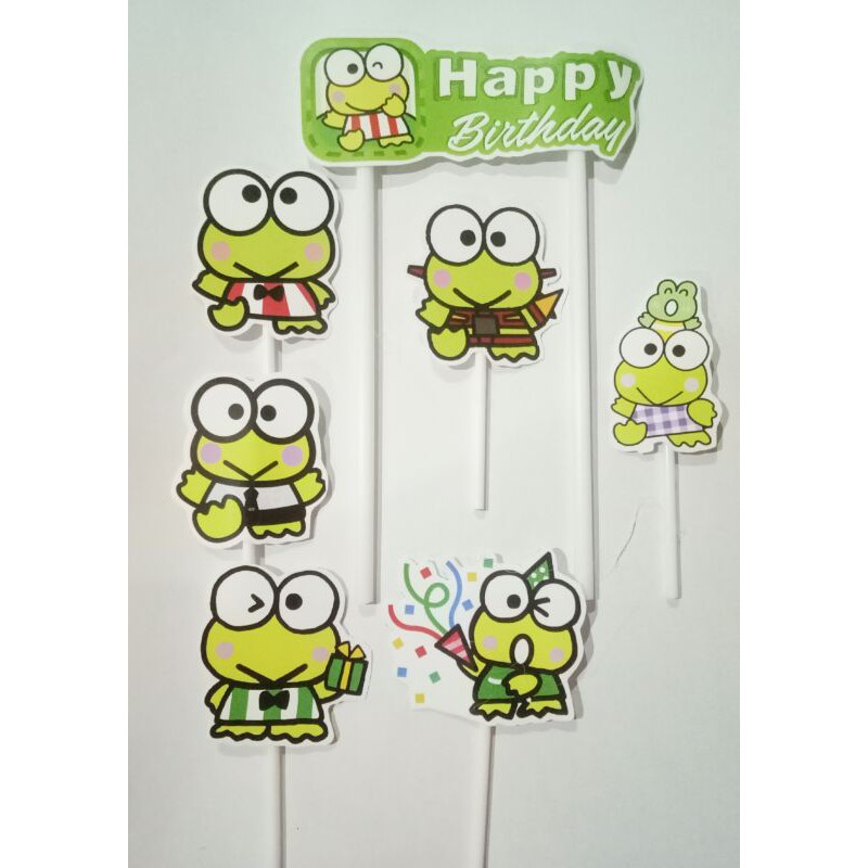 Jual topper toper kue cup cake ulang tahun happy birthday karakter kero
