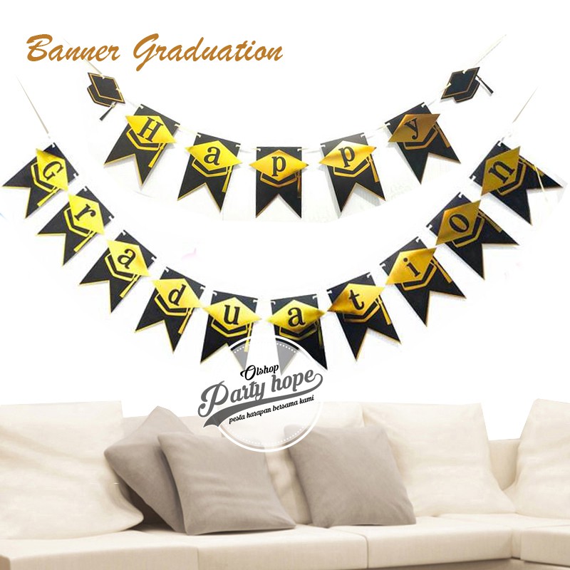 baner wisuda congratulations hitam gold banner baner wisuda congratulations hitam gold banner