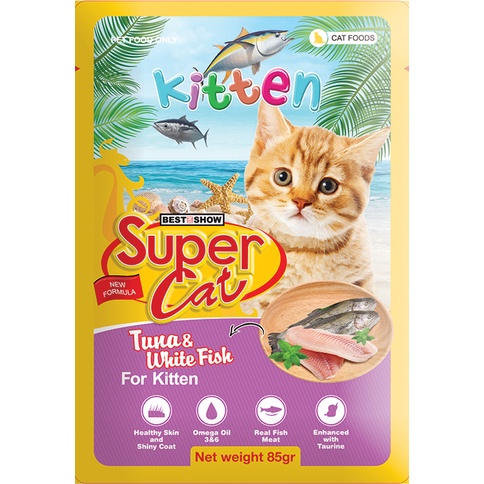 Best In Show - Supercat Kitten Tuna &amp; White Fish 85gr