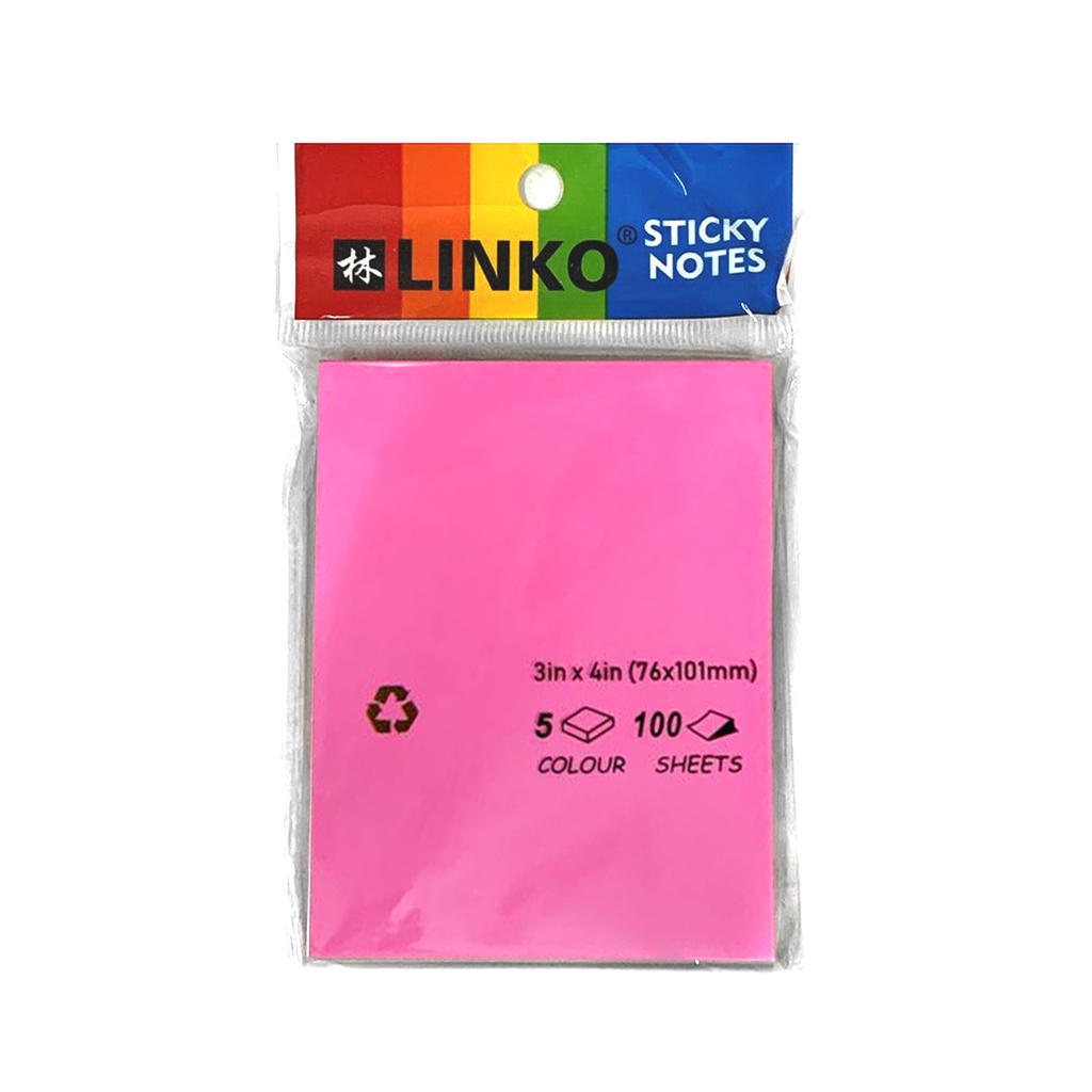 

POST IT ( 76x101 mm ) / 3x4" Rainbow ( LK-104 ) LINKO