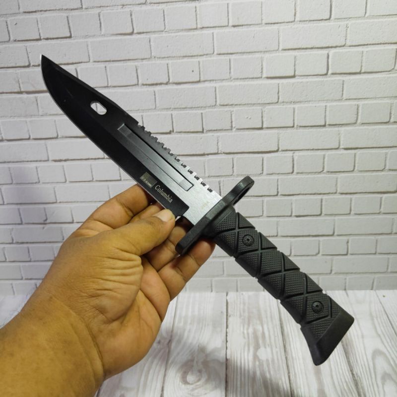 PISAU KOMANDO COLUMBIA 1282 SURVIVAL KIT CAMPING GUNUNG BERBURU DAPUR MILITER PINGGANG OUTDOOR P1282