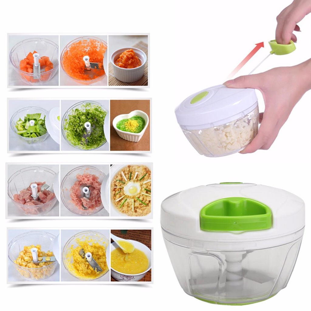 Mini Speedy Chopper Blender Bumbu Buah Dan Sayur - Blender Bawang Cabai Easy Spin Manual Food Chopper blender tarik mini