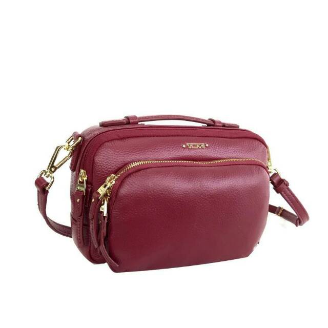 Tumi Luanda Travel Flight Leather tas selempang slingbag original authentic