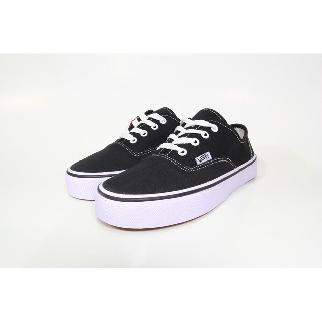 [ READY ] SEPATU VAN'S AUTHENTIC LIST HITAM ( NEW ) BLACK / WHITE