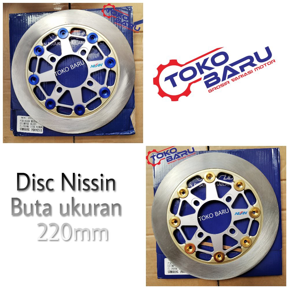 Disc Nissin buta floting blue 220mm Diskon bac 4919