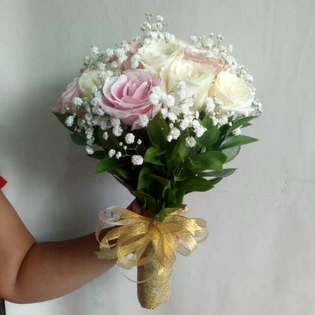 Bucket Bunga Pengantin buket pengantin bunga asli