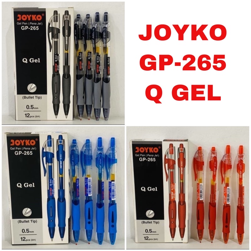 

PULPEN JOYKO GP-265 Q GEL 0.5 MM / 1 BOX ISI 12 PCS