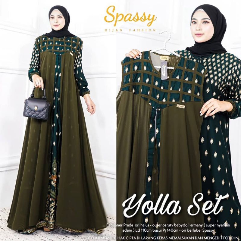 Yolla Set Gamis Muslim Wanita