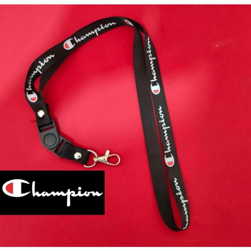 

Lanyard CHAMPIONS tali lanyard DISTRO gantungan kunci name tag id card kartu nama / tali lanyard gantungan leher