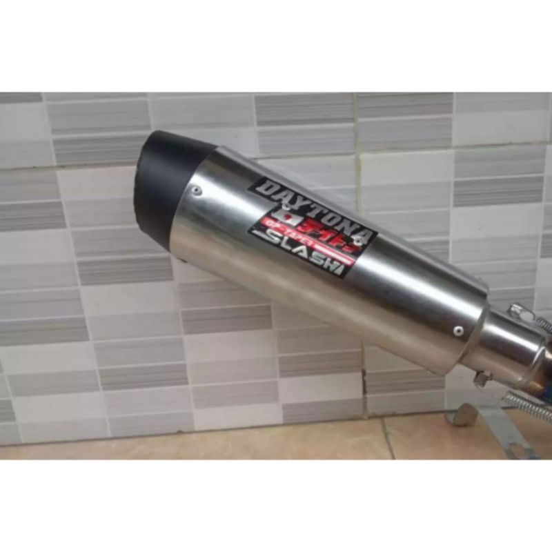 Knalpot Racing DAYTONA slash Jupiter Vega Supra Grand Shogun Smash Karisma Blade Revo Supra 125-1