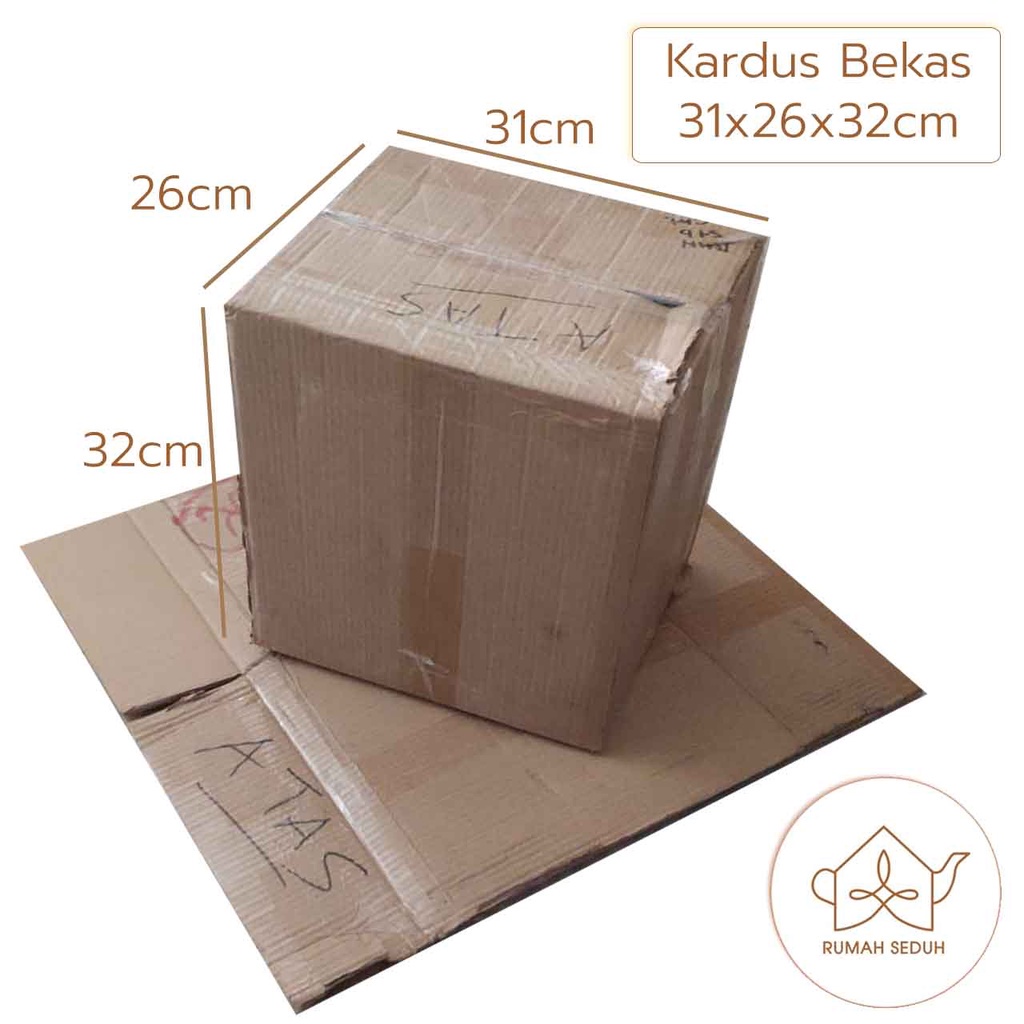 

Kardus Bekas Polos Tebal Lapis 31x26x32
