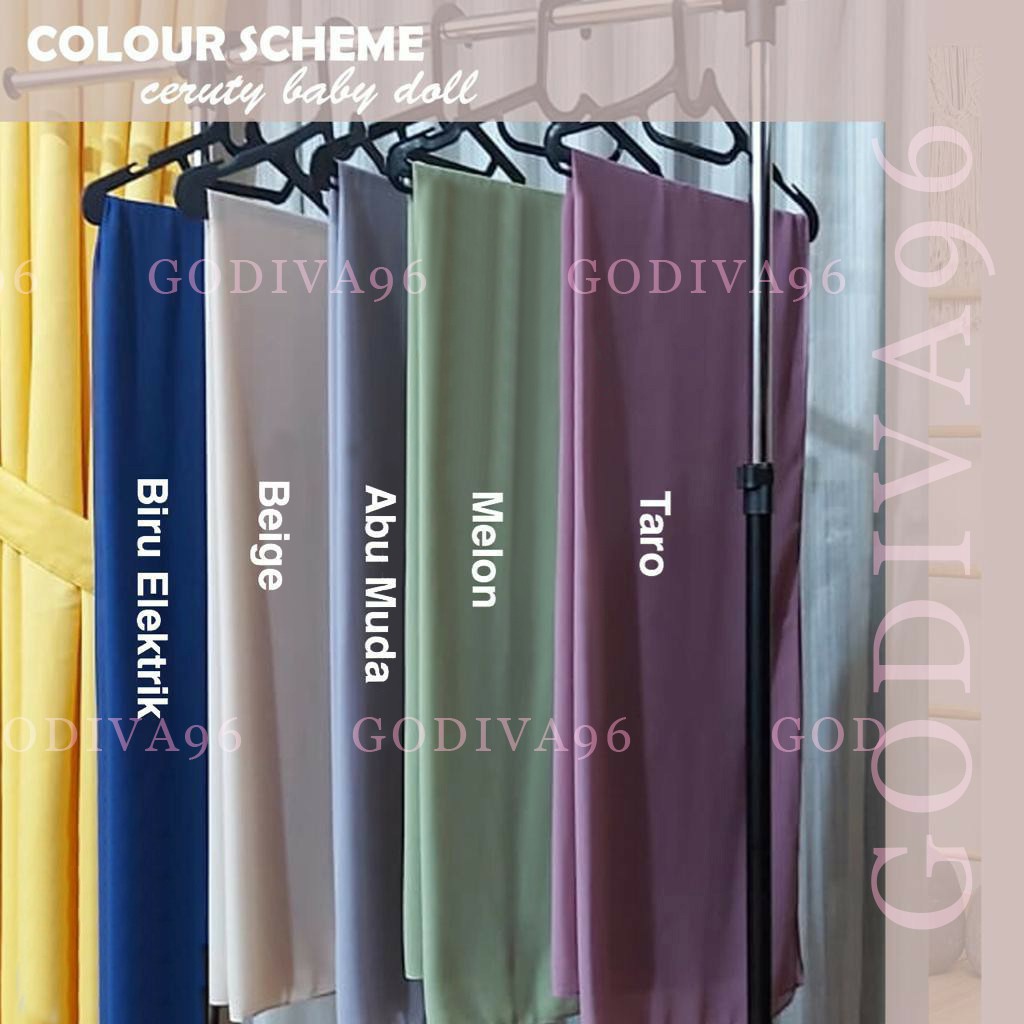 Godiva96 - PASHMINA CERUTY BABY DOLL / PASMINA CERUTI 75 x 175 cm | JILBAB / HIJAB GODIVA96 PART 1