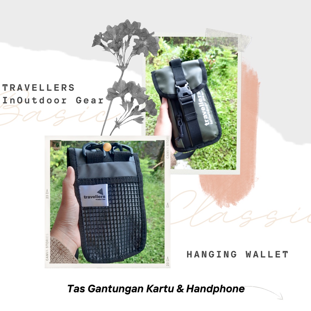 Travellers Sling Bag Hanging Wallet Tas Gantungan Handphone