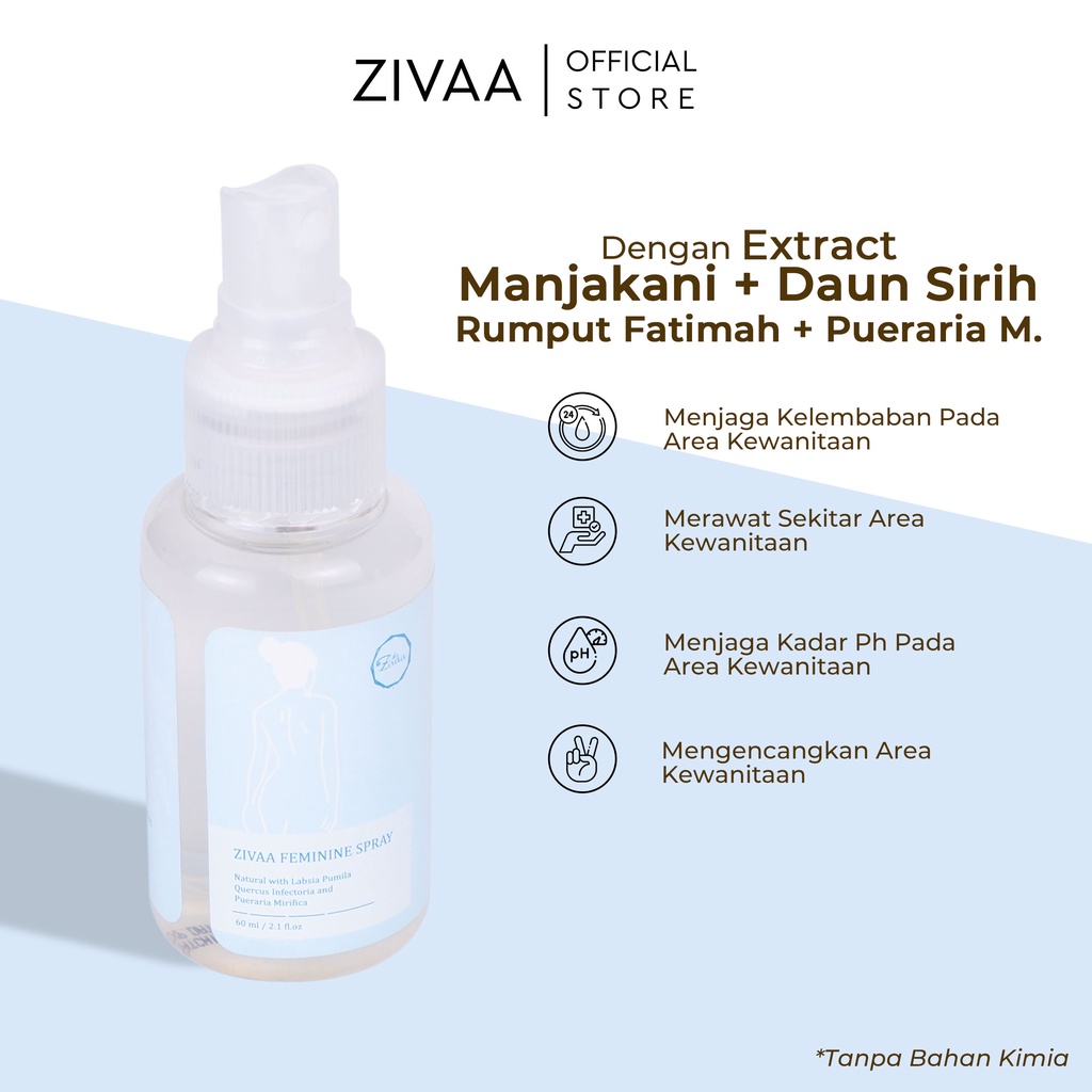 ZIVAA Feminine Spray Premium Parfum Kewanitaan Pengharum Miss V ori