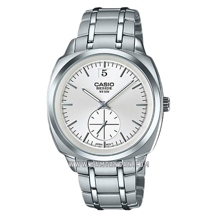 Casio BEM-150D-7AVDF Beside Men Silver Dial Stainless Steel Strap