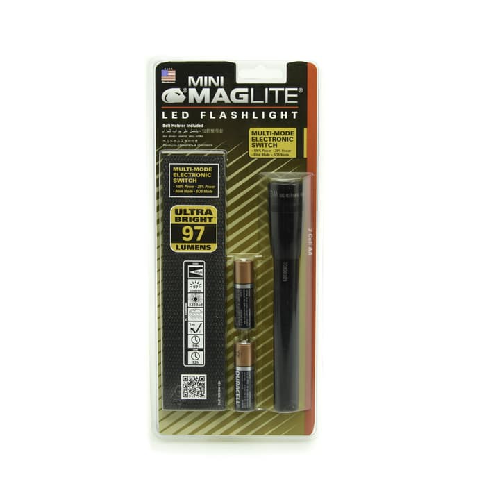 BIG PROMO MAGLITE SP2201H SENTER LED MINI MAG HANGPACK AA - BLACK
