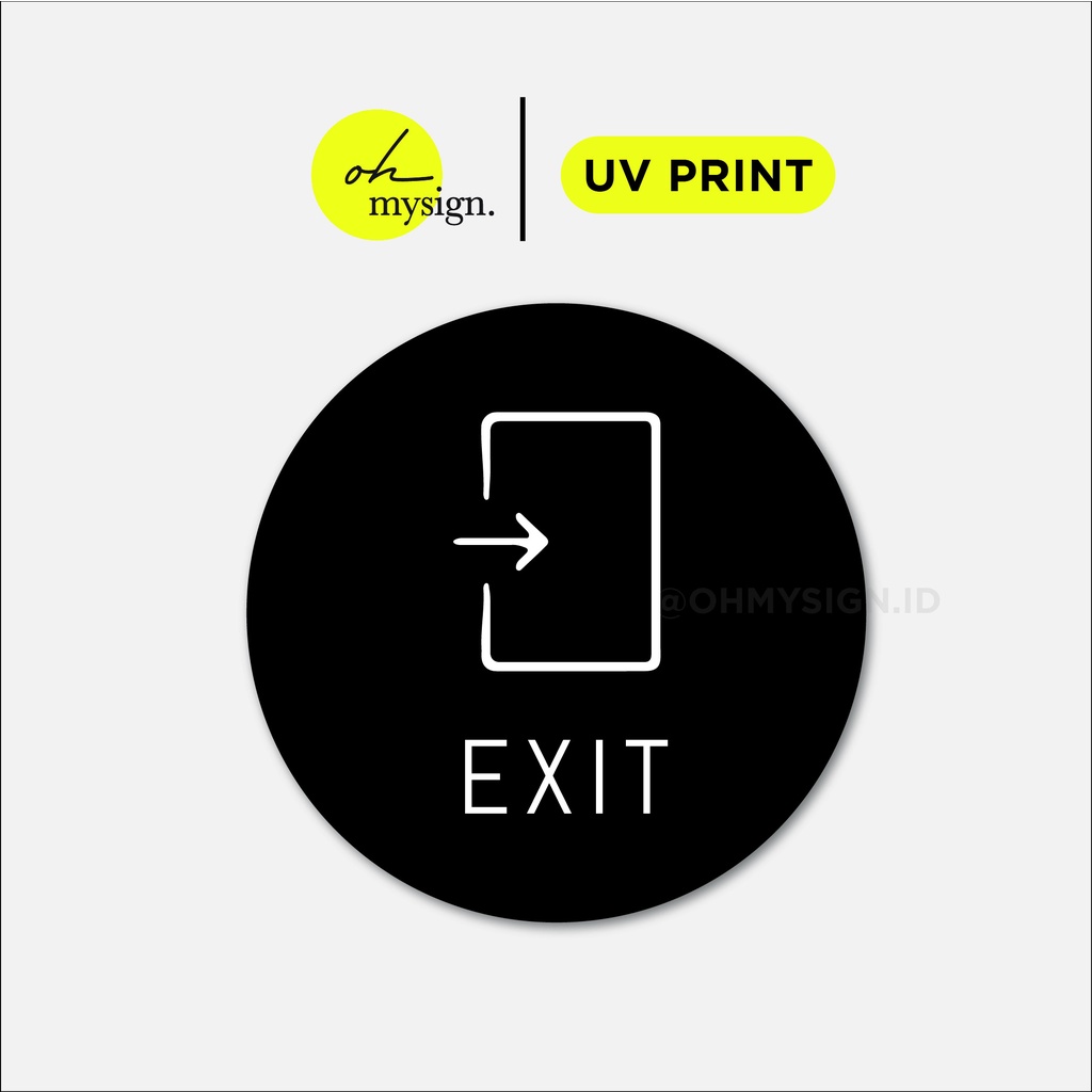 

Tulisan Exit Sign Board Akrilik Tempel Signage Dinding Label