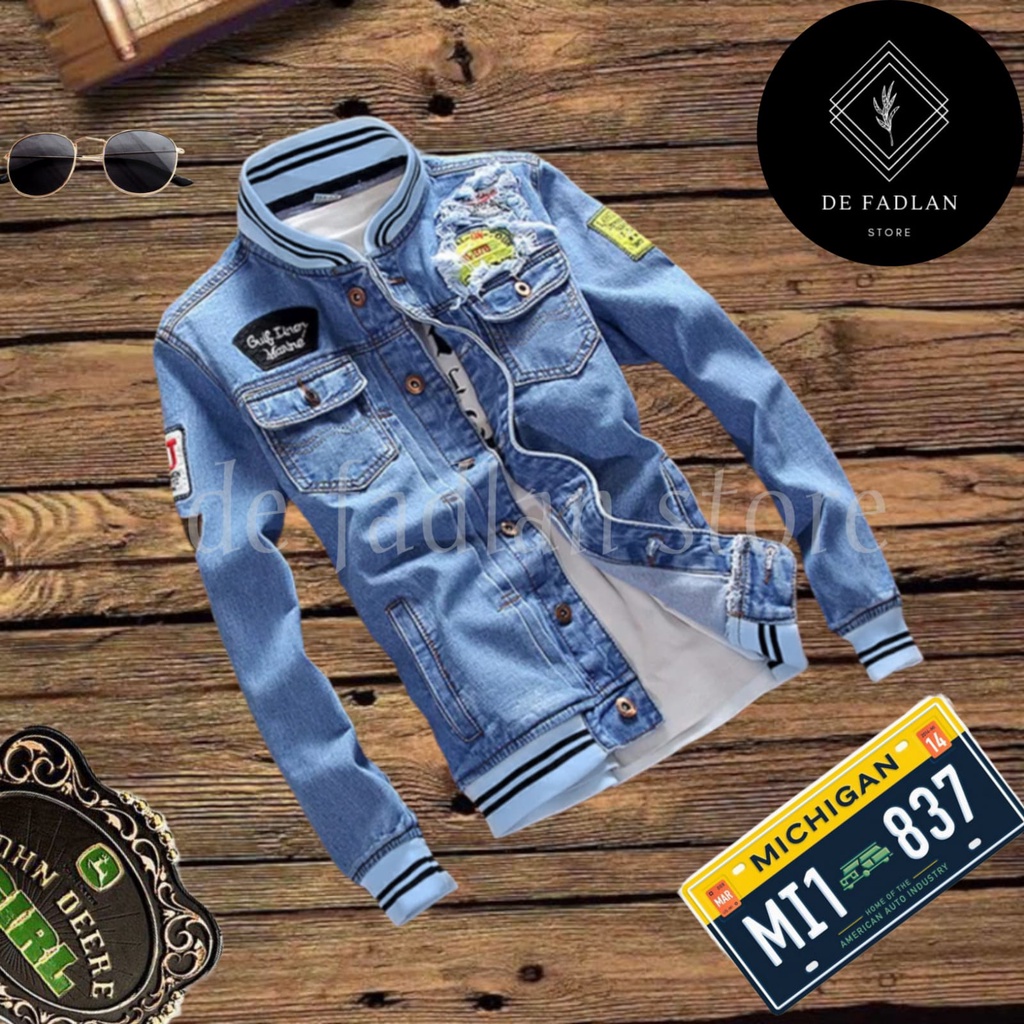 DSTORE [Bayar ditempat]Jaket Jeans Denim Zoman Sablon/Jaket Jeans levis Pria/Jaket jeans  terlaris / jaket valhalla / jaket tokyo revengers / jaket coach / jaket touman / jaket valhalla tokyo revengers / jaket terbaru 2021 / jaket cj / jaket tokyo manji-4