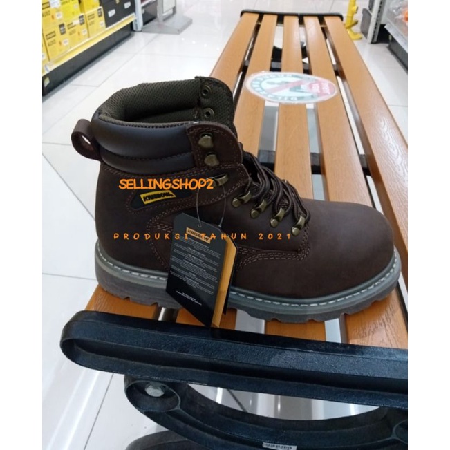 Jual SAFETY SHOES ORIGINAL KRISBOW Vulcan full kulit ( warna Coklat (brown) dan hitam (black