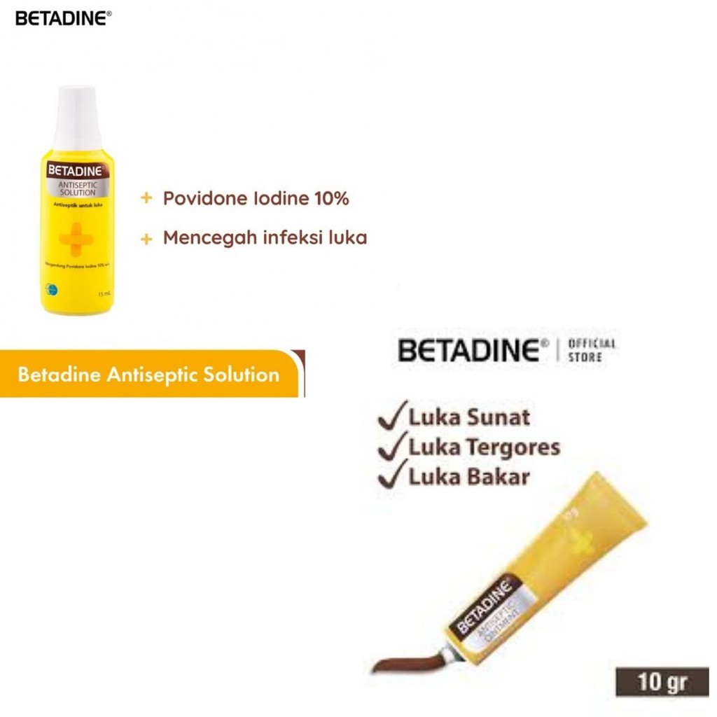 Jual Betadine Antiseptik Solution Cair 5ml 15ml 30ml Dan Antiseptic