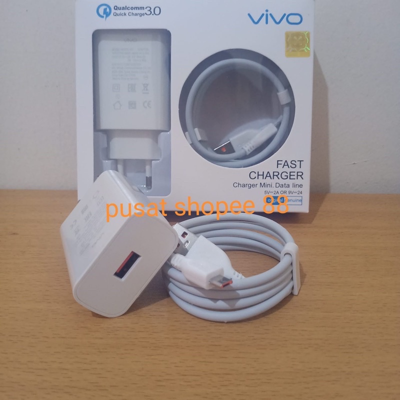 Charger Casan Vivo Y12 Y15 Y17 Y11  Y91 Y95 Y93 Y71 Y20 Y20S Y20i Y91C Y81 V5 V5s V15 V17 V9 Micro USB ORIGINAL 100% FAST CHARGING