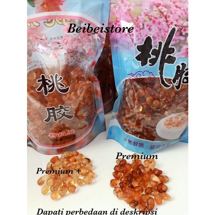 

(BISA COD) Peach gum PREMIUM + (plus) 500gr /taojiao