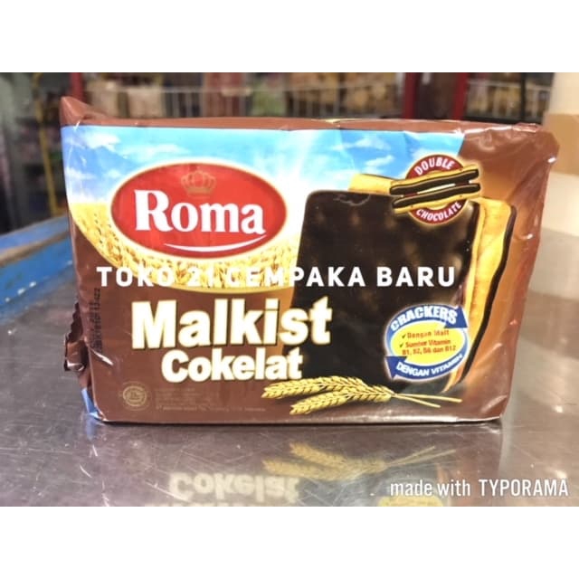 

Roma Malkist Crackers Rasa Coklat Biasa 95 gram | Krakers Double Cokelat Chocolate 95g