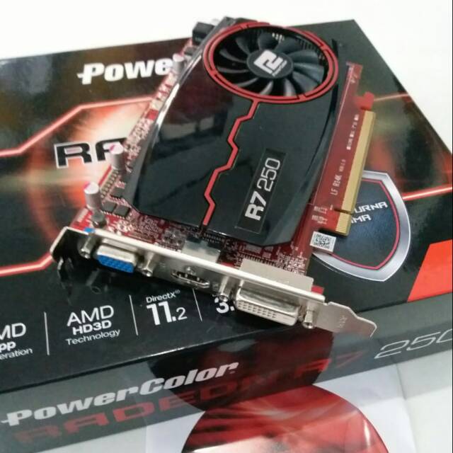 VGA AMD RADEON POWERCOLOR R7 250 2GB 128BIT DDR3 ORIGINAL
