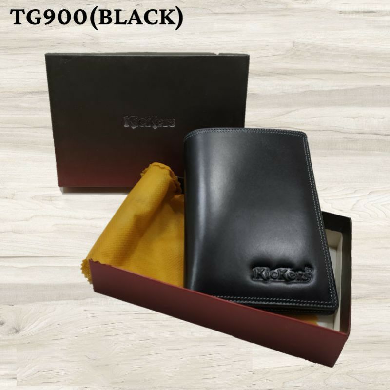 Dompet Pria Kulit Asli 3/4 Embos Kickers - Tanpa Kain Furing