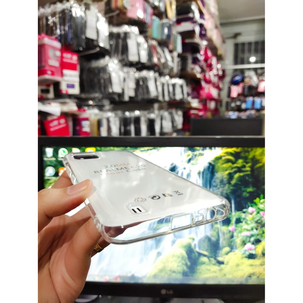 SoftCase OEM Transparan Realme C20 C20A 6.5 Inchi Clear Ultra Thin TEBAL 2.0mm SUPER CLEAR