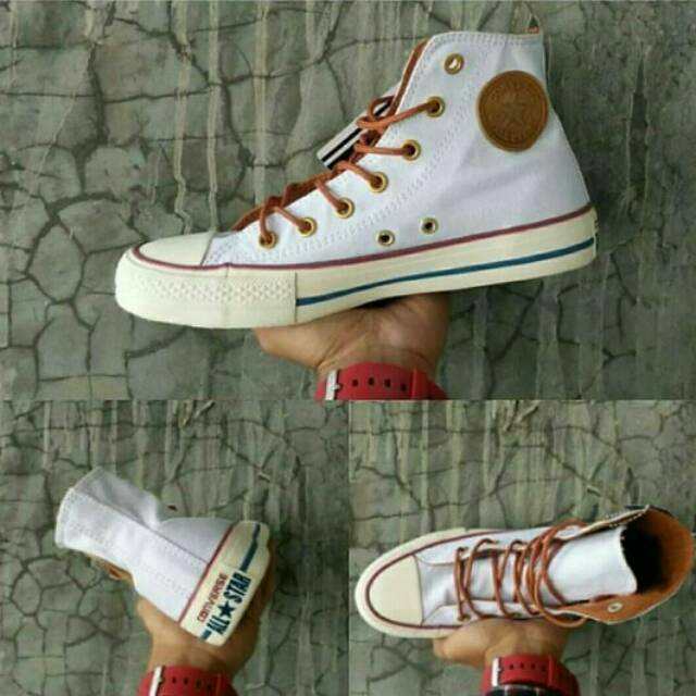 Jual Sepatu Converse Premium Tinggi Putih Shopee Indonesia