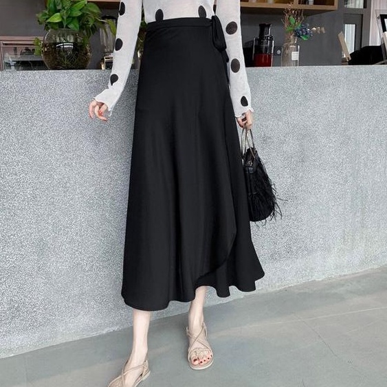 Rok Lilit Panjang 90cm Bahan Shakila Stretch Size fit to Xl