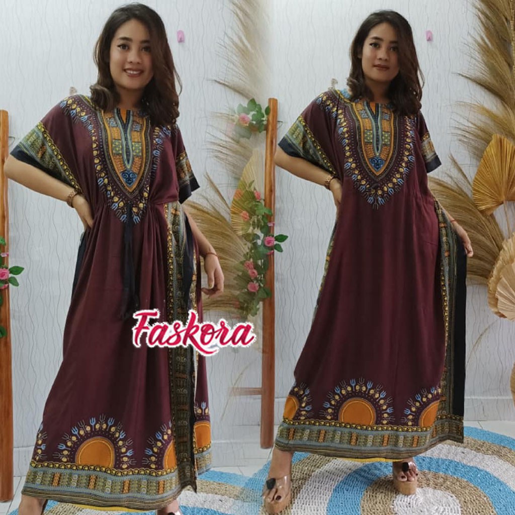 Gamis Kaftan Jumbo Ld 140 / Gamis Kaftan Terbaru2021 Lebaran Wanita Thailand / Dress Kaftan Batik