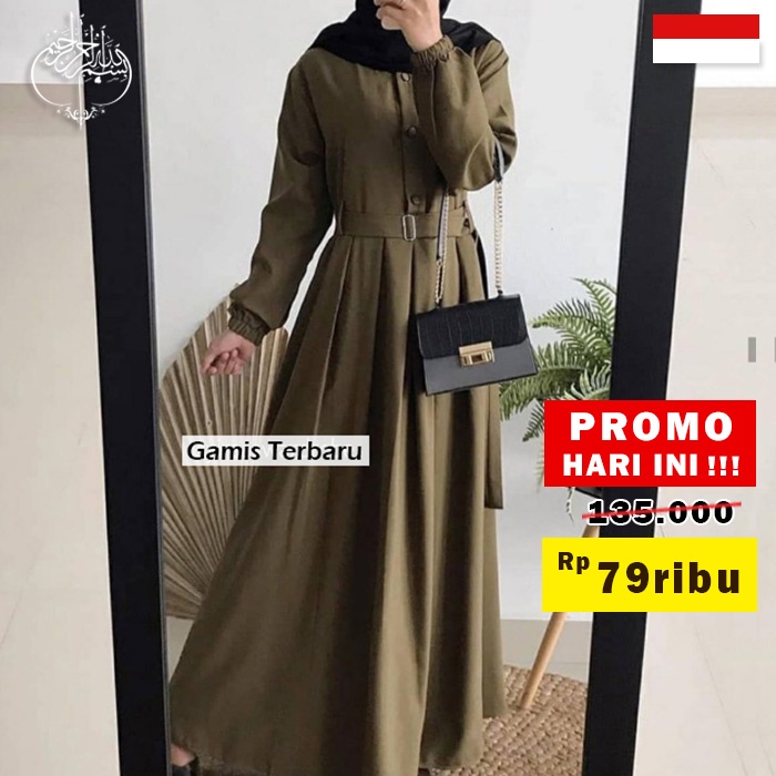 Gamis remaja Pesta Mewah Kekinian Premium Jumbo Syari Wanita Terbaru 2021 Polos Hitam Putih Modern