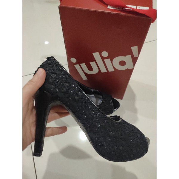 highheels/ sepatu kondangan/ high heels black/ high heels full black / high heels juliar