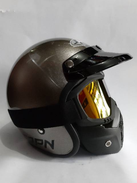 Helm JPN ARC GRANITO DENGAN GOGGLES MASK