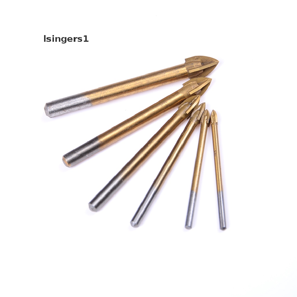 (lsingers1) Mata Bor Carbide Alloy Lapis Titanium 4-12mm Untuk Kaca / Ubin