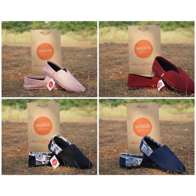 sepatu Wakai kombinasi motif warna gread ori free paperbag!!