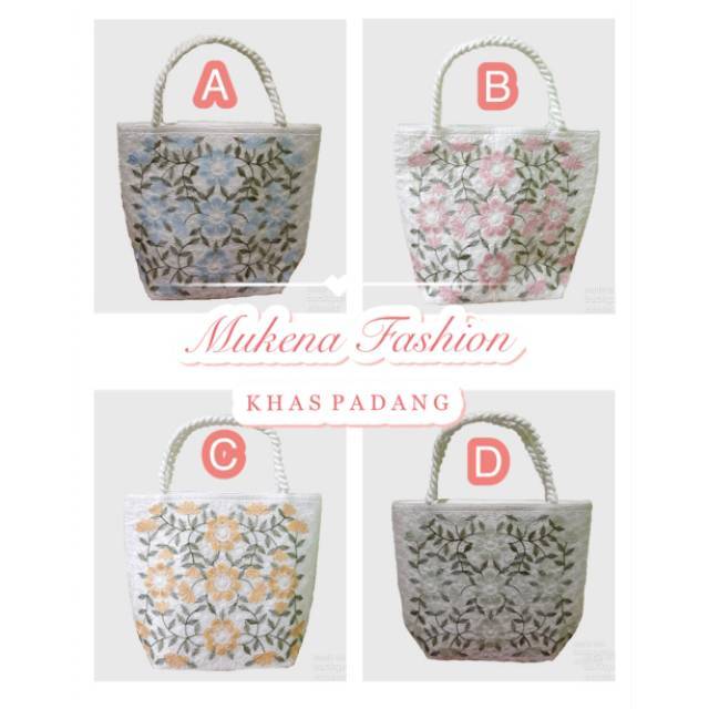 Tas Bordir Asli Bukittinggi Padang Motif Bunga