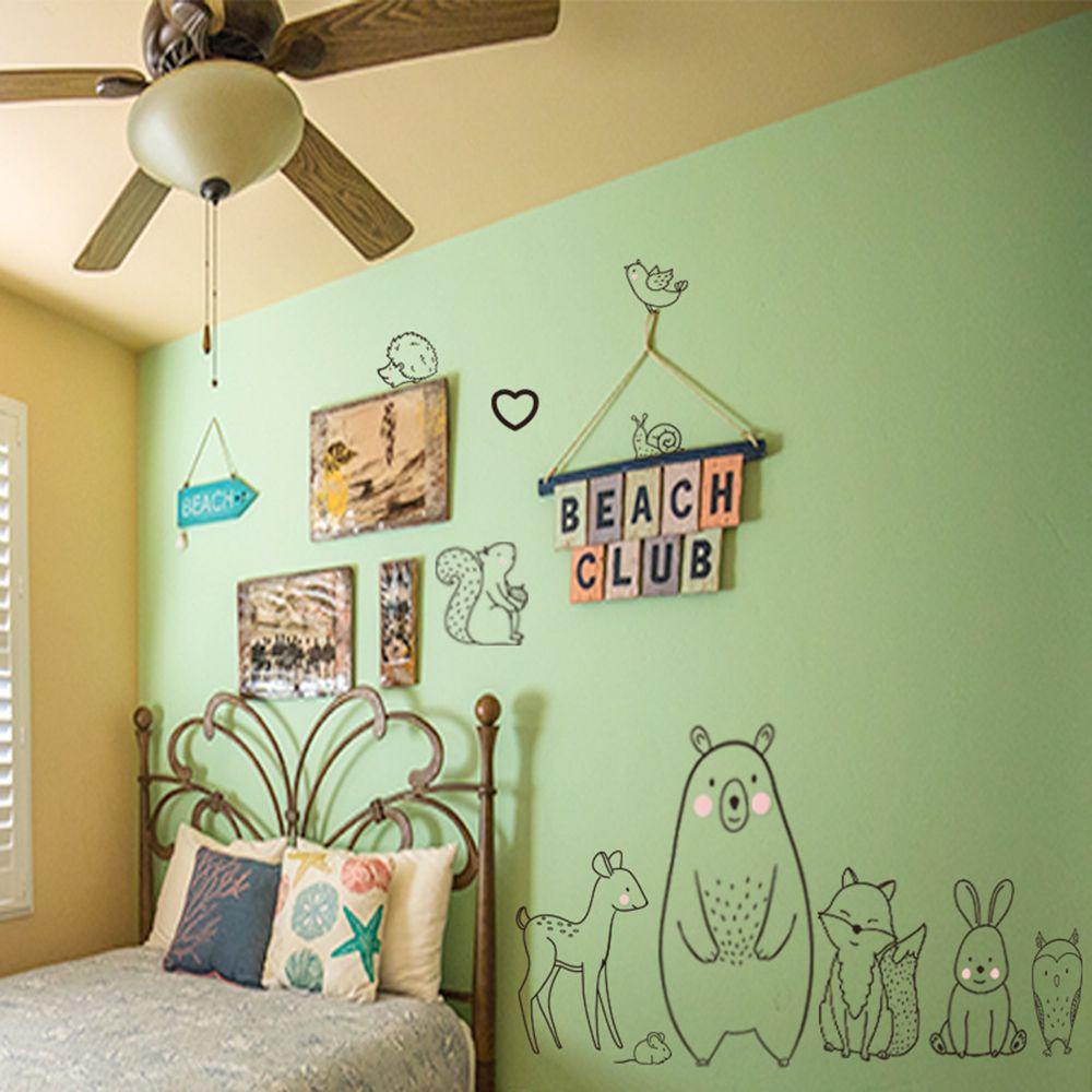 Solighter Stiker Dinding Nursery Self-adhesive Wallpaper Kreatif Decals