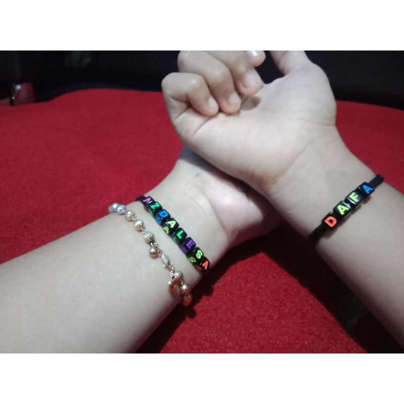 gelang NAMA KAMU warna warni